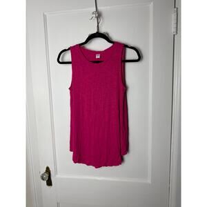 Old Navy Tank Top Women's Small Barbie Pink Loose Fit Luxe Jersey Knit